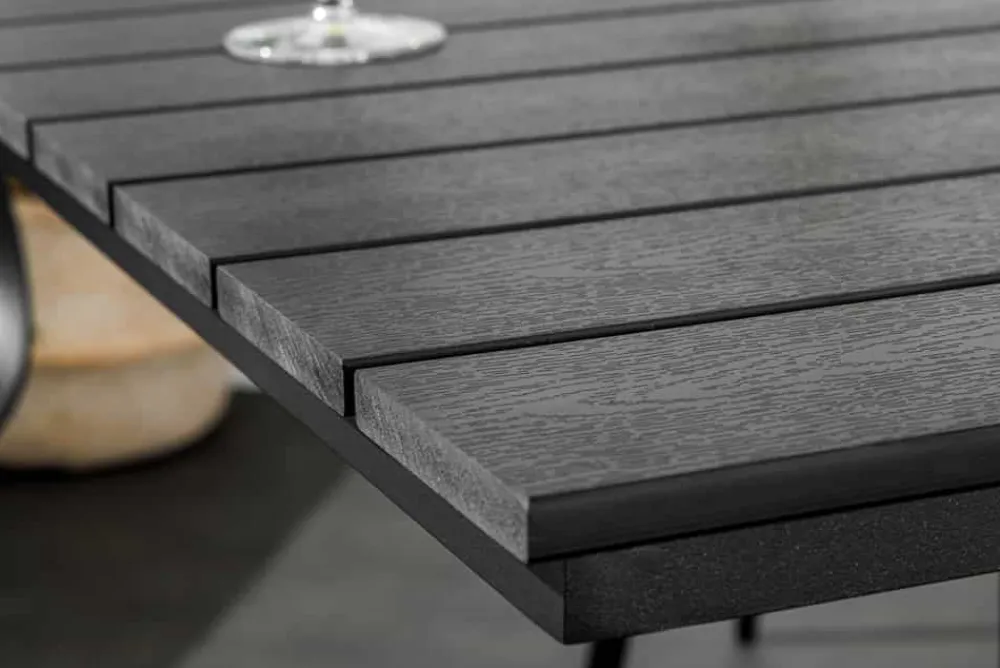 Riess-Ambiente Beistelltische|Skandinavisch > Moderner Bistrotisch DESIGNO 70cm schwarz Aluminium wetterfest Outdoor Gartentisch