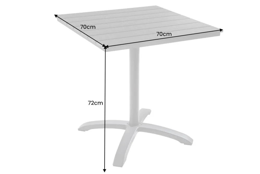 Riess-Ambiente Beistelltische|Skandinavisch > Moderner Bistrotisch DESIGNO 70cm schwarz Aluminium wetterfest Outdoor Gartentisch