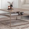 Riess-Ambiente Couchtische & Truhen > Moderner Couchtisch DURA STEEL 70cm greige Metall mit Ablagefach