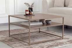 Riess-Ambiente Couchtische & Truhen > Moderner Couchtisch DURA STEEL 70cm greige Metall mit Ablagefach
