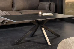 Riess-Ambiente Couchtische & Truhen > Moderner Couchtisch GALAXIE 100cm anthrazit Keramik schwarz Metall Sterngestell