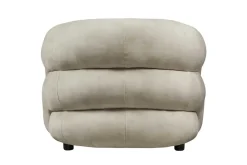 Riess-Ambiente Sessel|Retro Möbel > Moderner Design Sessel VOGUE 95cm beige Samt mit Armlehnen und Nosagfederung
