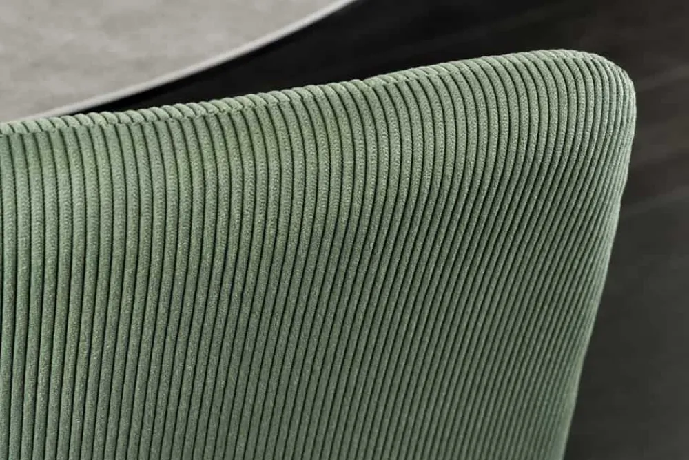 Riess-Ambiente Skandinavisch|Stühle > Moderner Design Stuhl TRES CHIC grün Cord schwarze Metallbeine Esszimmer