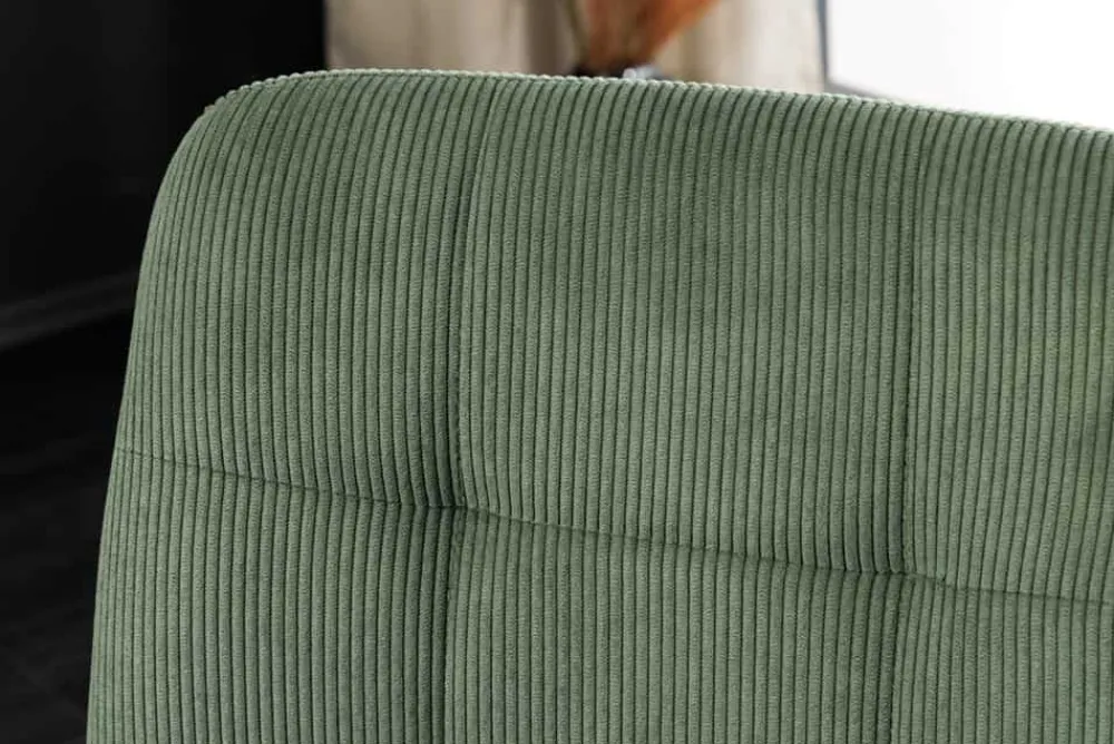 Riess-Ambiente Skandinavisch|Stühle > Moderner Design Stuhl TRES CHIC grün Cord schwarze Metallbeine Esszimmer