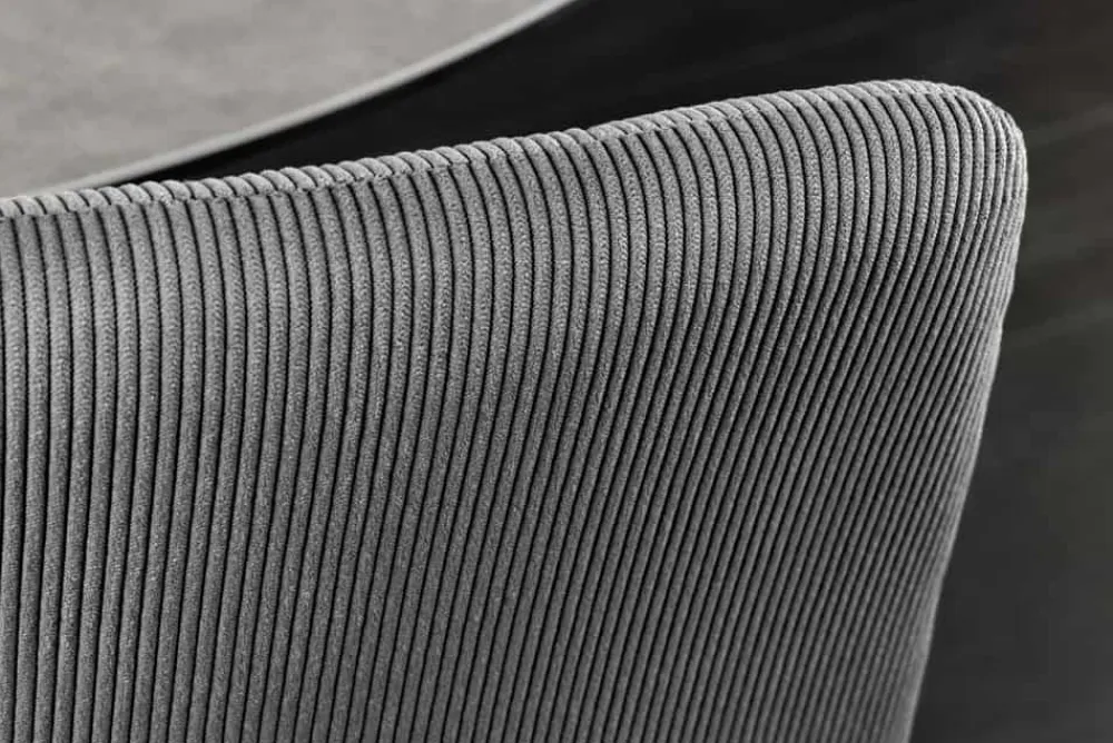 Riess-Ambiente Skandinavisch|Stühle > Moderner Design Stuhl TRES CHIC grau Cord schwarze Metallbeine Esszimmer