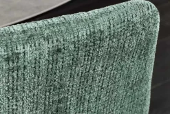 Riess-Ambiente Skandinavisch|Stühle > Moderner Design Stuhl TRES CHIC grün Chenille Cremona schwarze Metallbeine