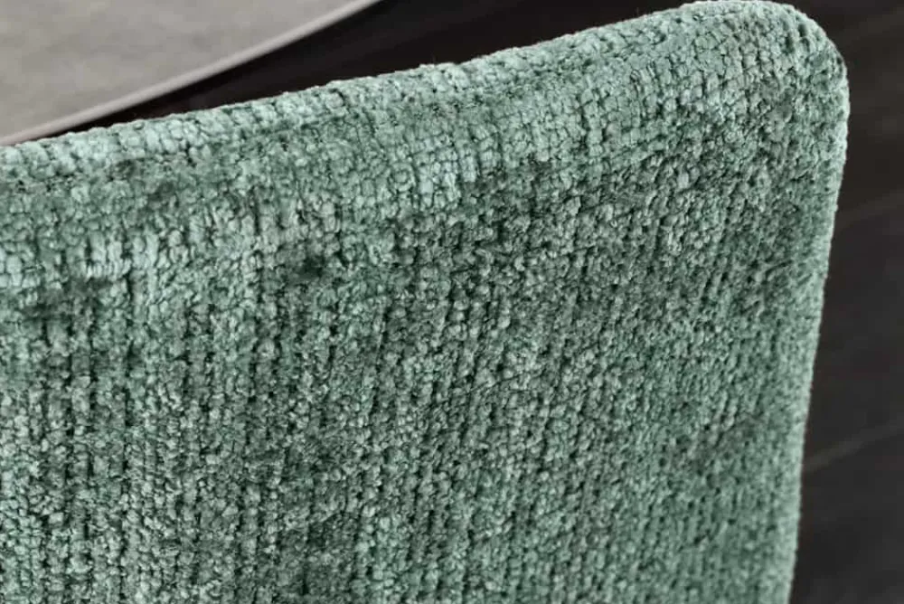 Riess-Ambiente Skandinavisch|Stühle > Moderner Design Stuhl TRES CHIC grün Chenille Cremona schwarze Metallbeine