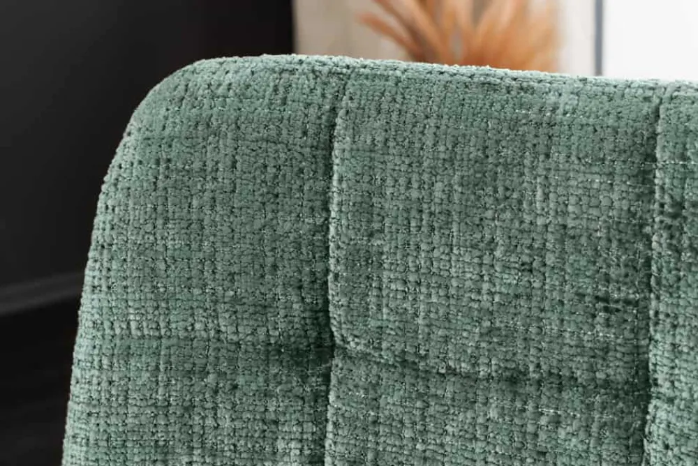 Riess-Ambiente Skandinavisch|Stühle > Moderner Design Stuhl TRES CHIC grün Chenille Cremona schwarze Metallbeine