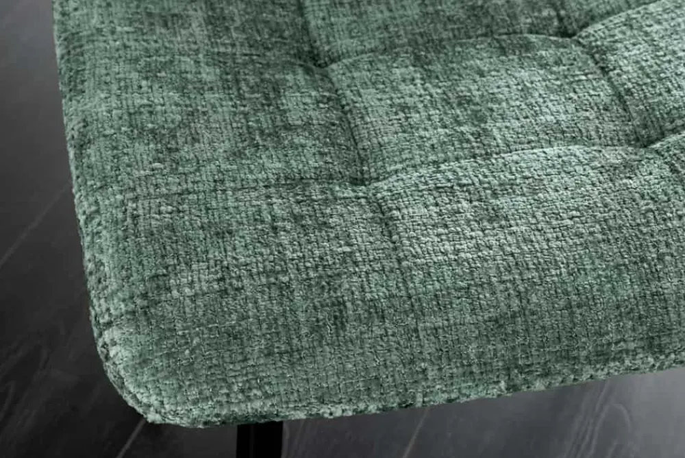 Riess-Ambiente Skandinavisch|Stühle > Moderner Design Stuhl TRES CHIC grün Chenille Cremona schwarze Metallbeine