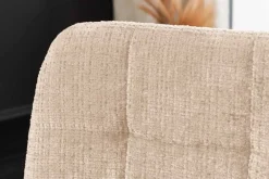 Riess-Ambiente Skandinavisch|Stühle > Moderner Design Stuhl TRES CHIC champagner greige Chenille Cremona schwarze Metallbeine