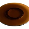 Riess-Ambiente Dekoration > Moderner Drehteller 60cm bernstein Glas 360° drehbare Servierplatte