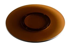 Riess-Ambiente Dekoration > Moderner Drehteller 50cm bernstein Glas 360° drehbare Servierplatte
