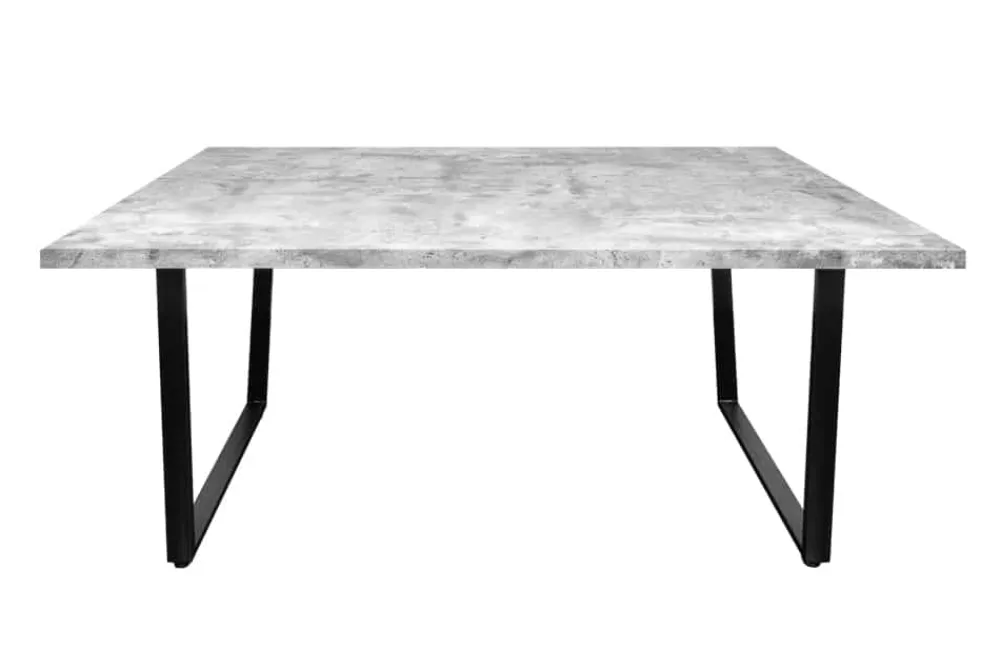Riess-Ambiente Industrial Loft|Esstische > Moderner Esstisch LOFT 160cm grau Beton-Design schwarze Metallbeine Kufengestell Industrial