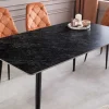 Riess-Ambiente Esstische > Moderner Esstisch MILANO 120cm anthrazit Keramik schwarze Metallbeine