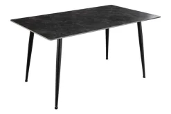 Riess-Ambiente Esstische > Moderner Esstisch MILANO 120cm anthrazit Keramik schwarze Metallbeine