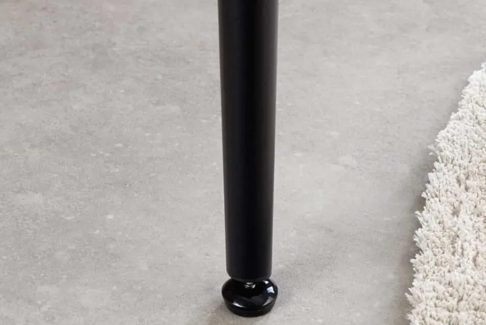 Riess-Ambiente Esstische > Moderner Esstisch MILANO 120cm weiß Keramik schwarze Metallbeine