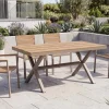 Riess-Ambiente Gartentische > Moderner Gartentisch DESIGNO 150cm natur greige Aluminium wetterfest X-Gestell