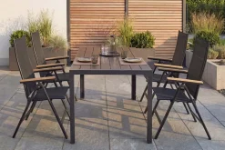 Riess-Ambiente Skandinavisch|Esstische > Moderner Gartentisch DESIGNO 205cm anthrazit schwarz Aluminium wetterfest