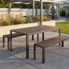 Riess-Ambiente Skandinavisch|Esstische > Moderner Gartentisch DESIGNO 150cm dunkelbraun schwarz Aluminium wetterfest