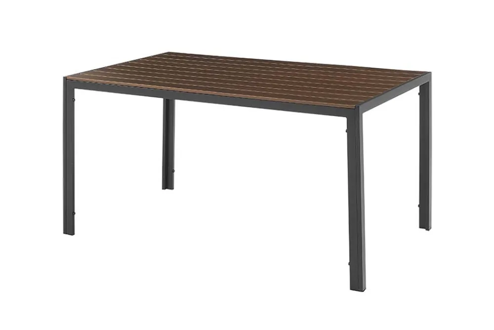 Riess-Ambiente Skandinavisch|Esstische > Moderner Gartentisch DESIGNO 150cm dunkelbraun schwarz Aluminium wetterfest