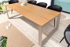 Riess-Ambiente Skandinavisch|Gartentische > Moderner Gartentisch FLOATING 210cm greige Aluminium wetterfest Outdoor Esstisch