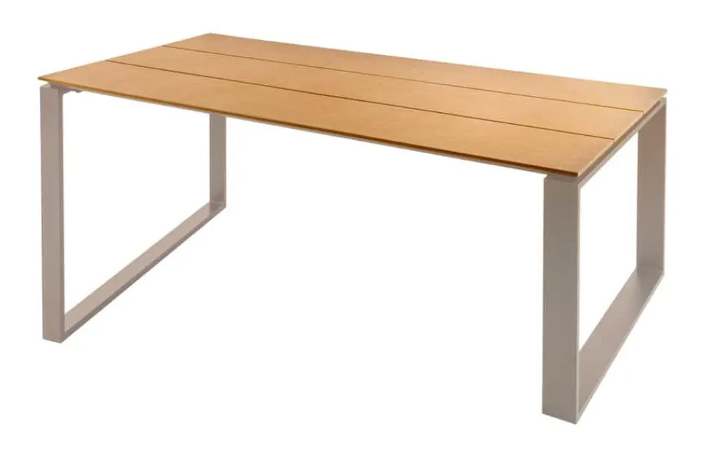 Riess-Ambiente Skandinavisch|Gartentische > Moderner Gartentisch FLOATING 210cm greige Aluminium wetterfest Outdoor Esstisch