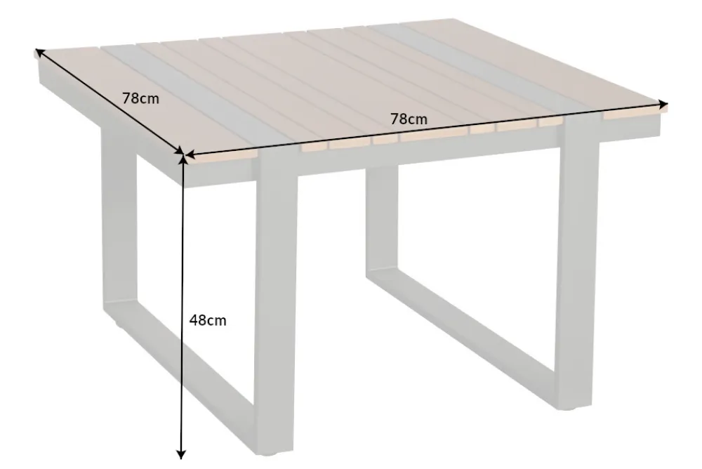 Riess-Ambiente Beistelltische|Gartentische > Moderner Gartentisch TAMPA LOUNGE 80cm anthrazit Aluminium wetterfest Outdoor Balkontisch