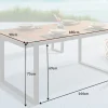 Riess-Ambiente Gartentische > Moderner Gartentisch TAMPA LOUNGE 180cm grau natur Aluminium Outdoor Esstisch wetterfest
