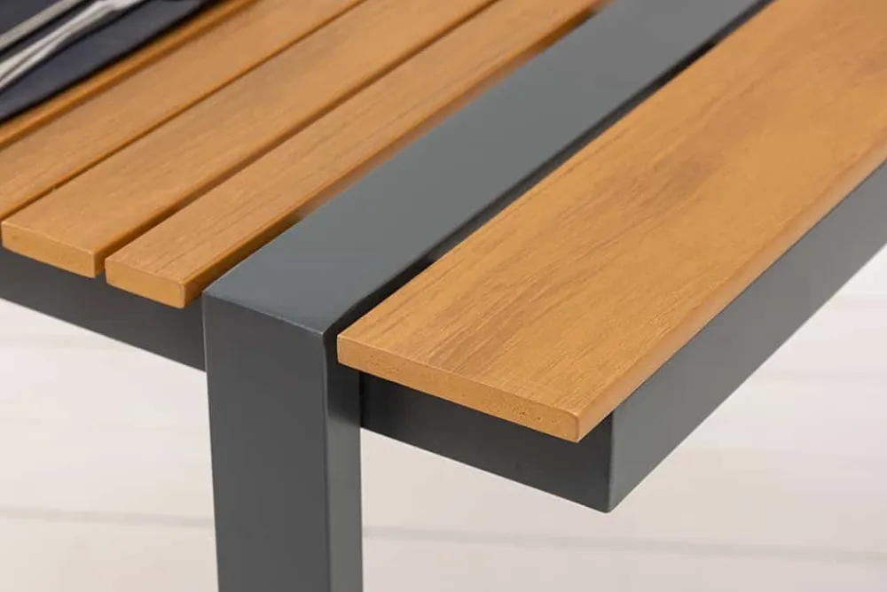 Riess-Ambiente Gartentische > Moderner Gartentisch TAMPA LOUNGE 180cm grau natur Aluminium Outdoor Esstisch wetterfest