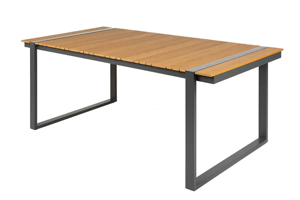 Riess-Ambiente Gartentische > Moderner Gartentisch TAMPA LOUNGE 180cm grau natur Aluminium Outdoor Esstisch wetterfest