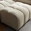 Riess-Ambiente Polsterhocker|Sitzhocker > Moderner Hocker CLOUD 100cm champagner greige Bouclé Federkern Fußhocker Sitzhocker