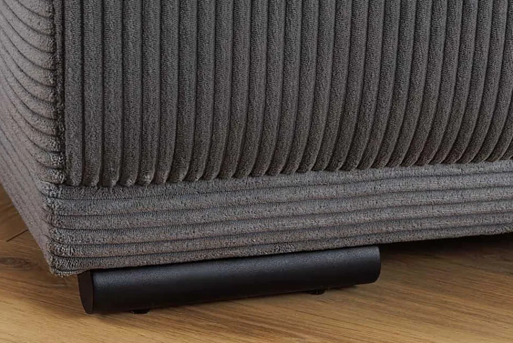 Riess-Ambiente Polsterhocker|Sitzhocker > Moderner Hocker ELEGANCIA 110cm anthrazit Cord Fußhocker Sitzhocker