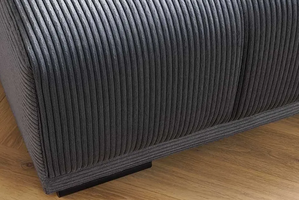 Riess-Ambiente Polsterhocker|Sitzhocker > Moderner Hocker ELEGANCIA 110cm anthrazit Cord Fußhocker Sitzhocker