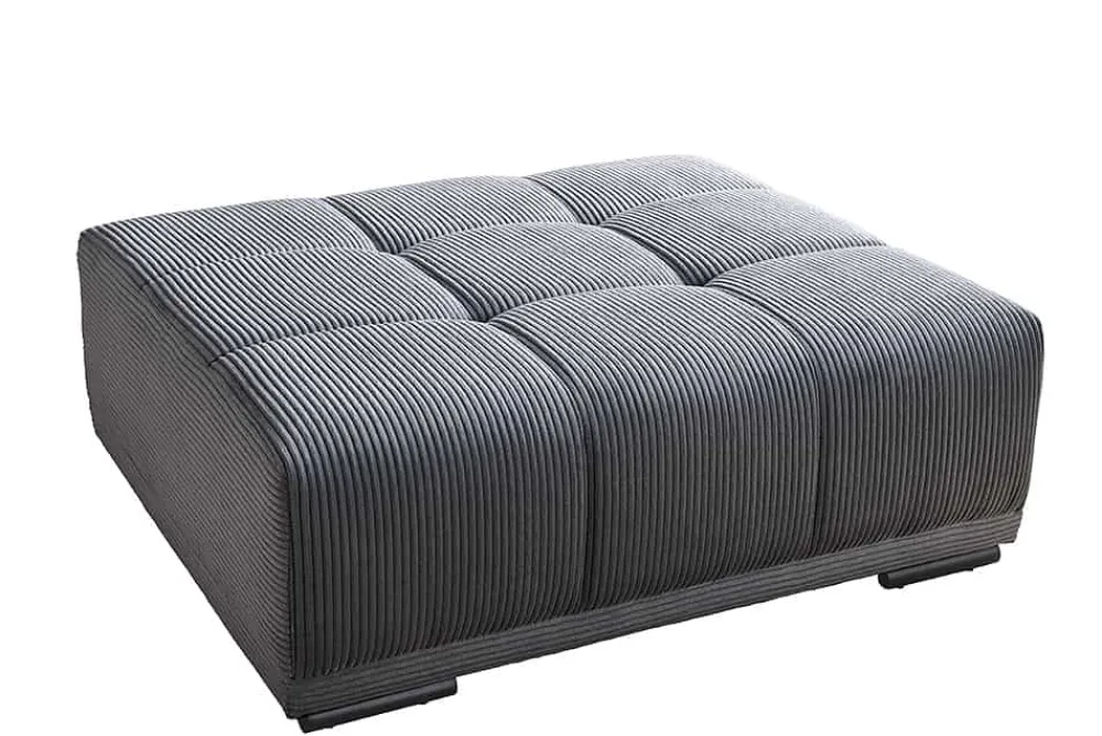Riess-Ambiente Polsterhocker|Sitzhocker > Moderner Hocker ELEGANCIA 110cm anthrazit Cord Fußhocker Sitzhocker