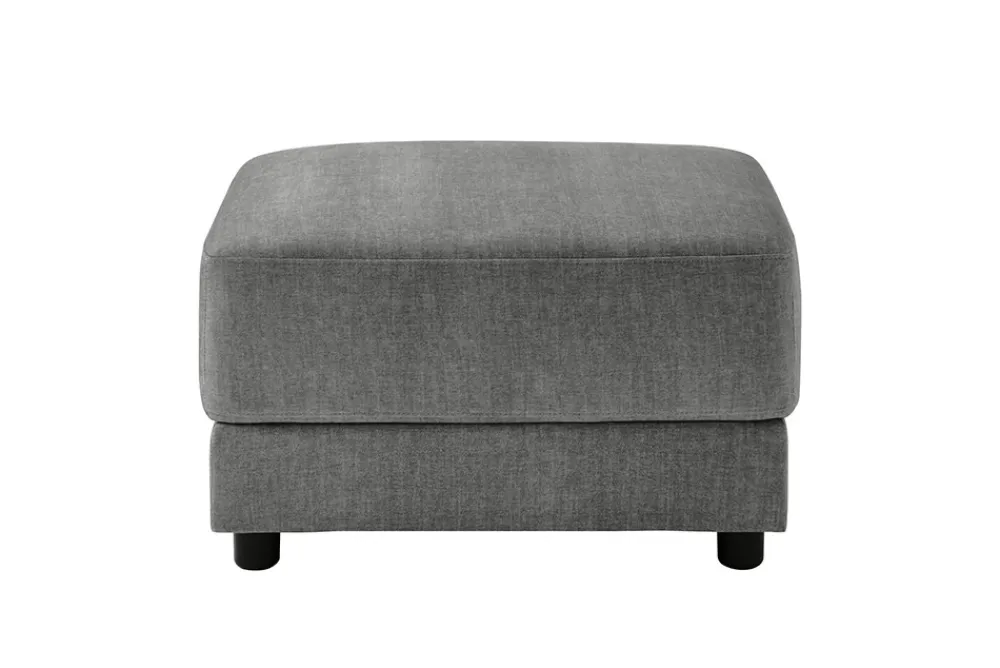 Riess-Ambiente Polsterhocker > Moderner Hocker LOFT 75cm grau Vogue Velours Samt Nosagfederung Taschenfederkern