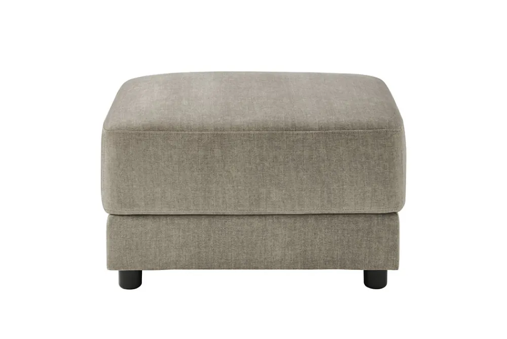 Riess-Ambiente Polsterhocker > Moderner Hocker LOFT 75cm taupe Vogue Velours Samt Nosagfederung Taschenfederkern