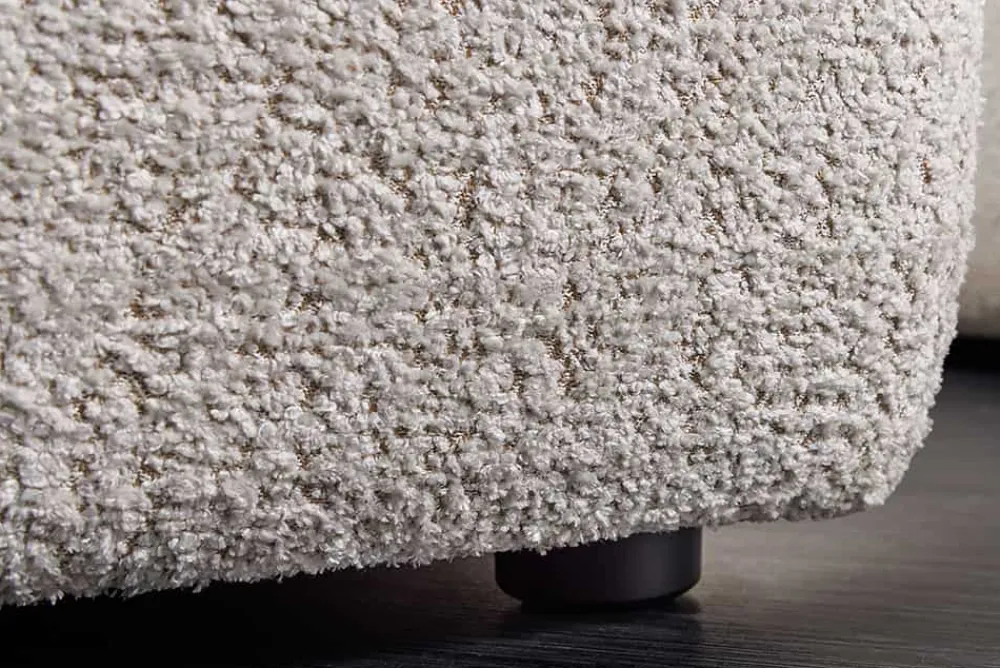 Riess-Ambiente Polsterhocker|Sitzhocker > Moderner Hocker ROYAL 120cm champagner beige Bouclé Federkern Sitzhocker