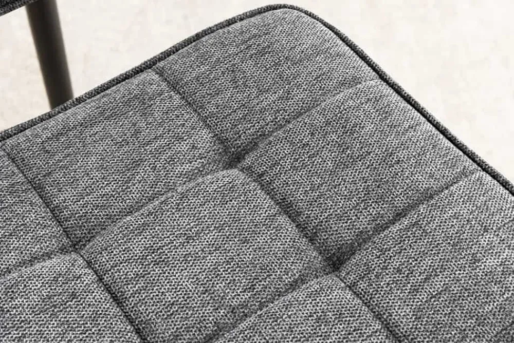 Riess-Ambiente Skandinavisch|Sitzhocker > Moderner Hocker SCANDINAVIA grau Strukturstoff Metallbeine Fußhocker