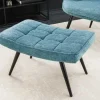 Riess-Ambiente Skandinavisch|Sitzhocker > Moderner Hocker SCANDINAVIA blau Strukturstoff Metallbeine Fußhocker