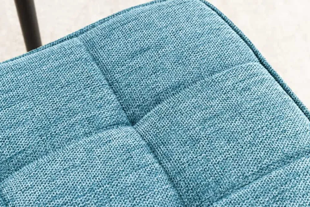 Riess-Ambiente Skandinavisch|Sitzhocker > Moderner Hocker SCANDINAVIA blau Strukturstoff Metallbeine Fußhocker
