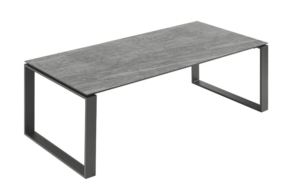 Riess-Ambiente Haus & Garten|Industrial Loft > Moderner In- und Outdoor Esstisch FLOATING 210cm anthrazit Keramik Gartentisch wetterfest