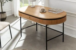 Riess-Ambiente Konsolentische|Bürotische > Moderner Schreibtisch ATELIER 120cm natur Eiche Konsolentisch schwarz mit Schublade