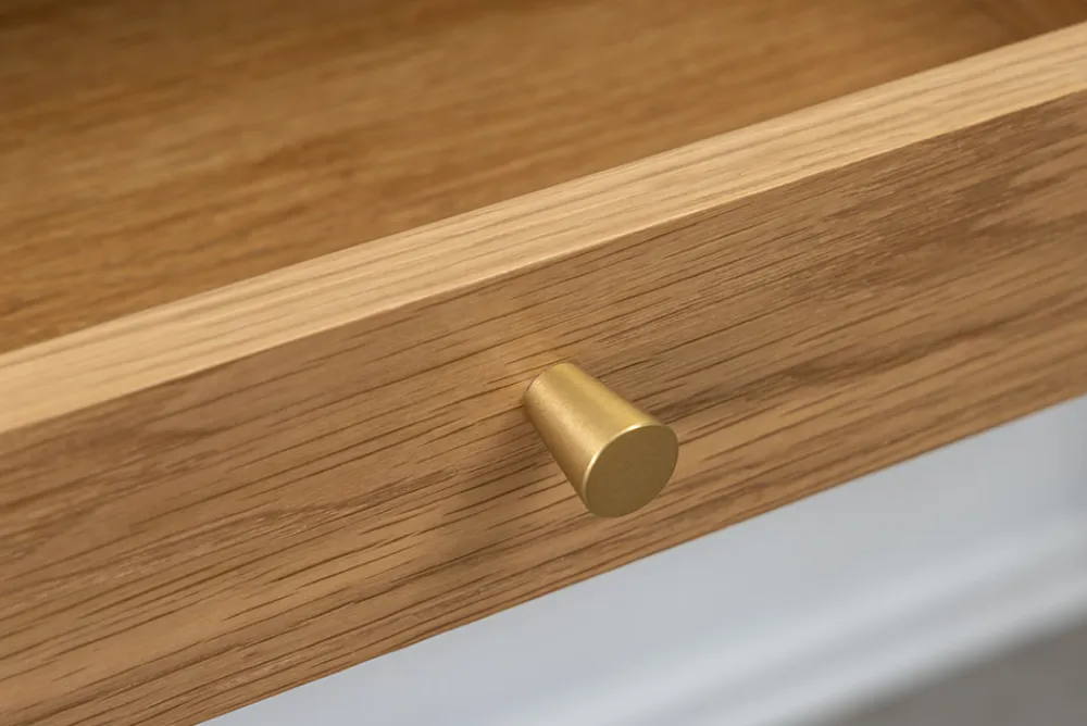 Riess-Ambiente Konsolentische|Bürotische > Moderner Schreibtisch ATELIER 120cm natur Eiche Konsolentisch schwarz mit Schublade