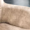 Riess-Ambiente Skandinavisch|Loungesessel > Moderner Sessel SCANDINAVIA champagner beige Samt schwarze Metallbeine mit Armlehne