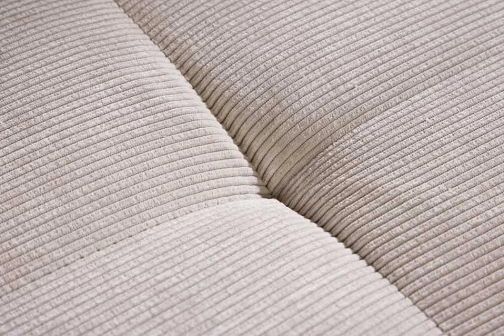 Riess-Ambiente Polsterhocker|Sitzhocker > Moderner Sitzhocker DESIGNO 110cm beige Cord Metallfüße