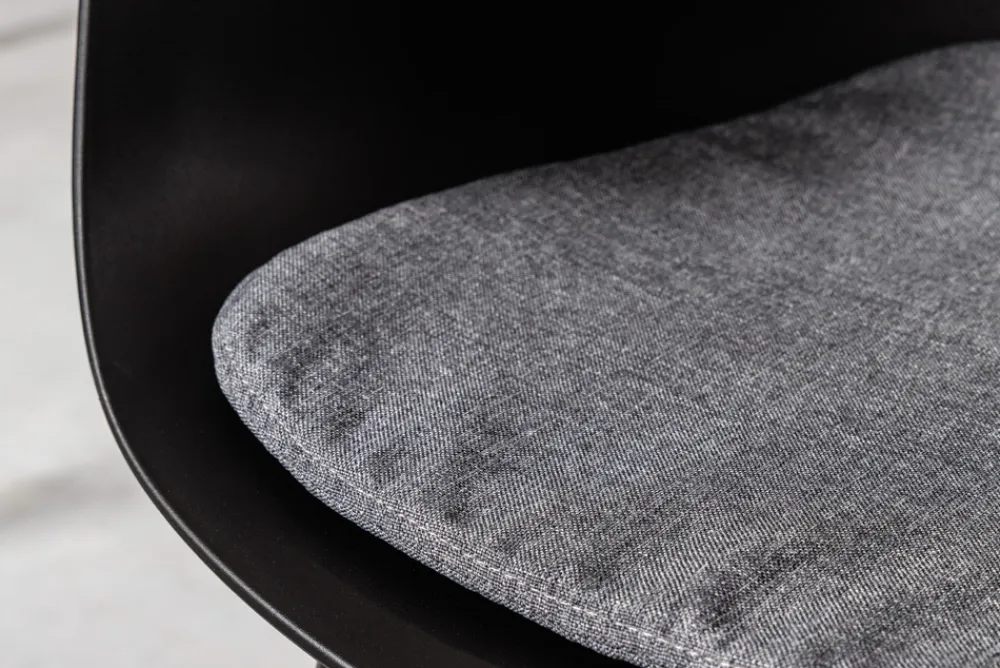 Riess-Ambiente Skandinavisch|Stühle > Moderner Stuhl DESIGNO schwarz Kunststoff Gartenstuhl mit Armlehnen Indoor Outdoor
