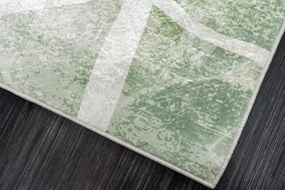 Riess-Ambiente Teppiche > Moderner Teppich JUNGLE 230x160cm grün beige Flachgewebe Indoor-Teppich