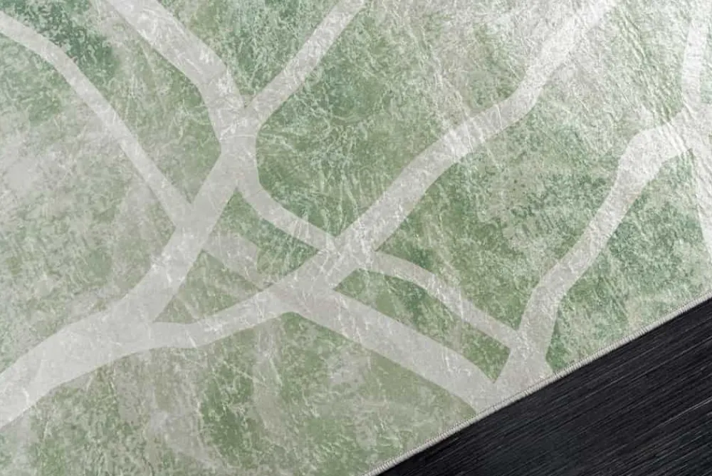 Riess-Ambiente Teppiche > Moderner Teppich JUNGLE 230x160cm grün beige Flachgewebe Indoor-Teppich