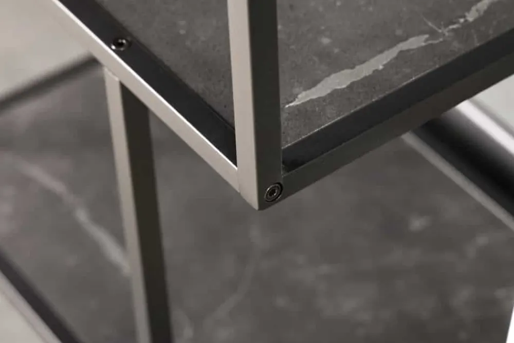 Riess-Ambiente Industrial Loft|Standregale > Modernes Bücherregal SLIM LINE 115cm graphit Metallgestell mit fünf Regalböden