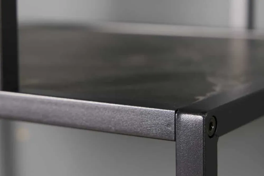 Riess-Ambiente Industrial Loft|Standregale > Modernes Bücherregal SLIM LINE 115cm graphit Metallgestell mit fünf Regalböden